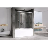 Шторка для ванны 160 см Abber Schwarzer Diamant AG57160 прозрачное