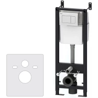 Инсталляция для унитаза Damixa DX00.I011.0101 с кнопкой смыва, белый