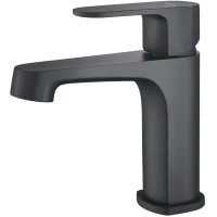 Смеситель для раковины Aquatek Оберон AQ1210MB без донного клапана, черный матовый