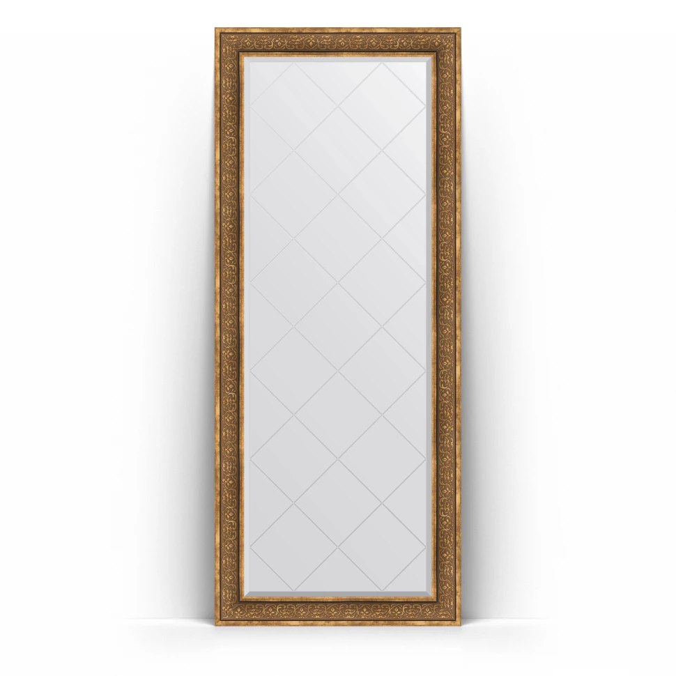 Зеркало напольное 84x204 см вензель бронзовый Evoform Exclusive-G Floor BY 6331
