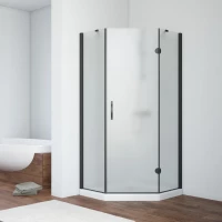 Душевой уголок Vegas Glass AFA-Pen NOVO 110 02М 10 R 110x110 см R, профиль черный матовый, стекло сатин