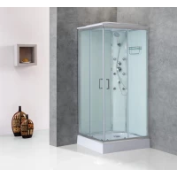 Душевая кабина 90x90x235 см BelBagno UNO-CAB-A-2-90-P-Cr-TOP текстурное стекло