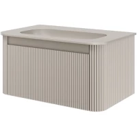 Тумба с раковиной Armadi Art Voi Cashmere 782-080-R-C + 786-080-C без отв. 82 см, подвесная, кашемир матовый