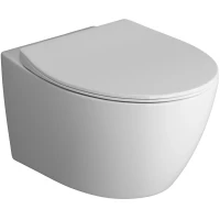 Унитаз подвесной Grossman GR-4405SQ безободковый, торнадо, с сиденьем микролифт, белый