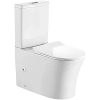 Унитаз-компакт Orange C07-050W безободковый, торнадо, с сиденьем микролифт, белый глянец