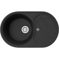 Кухонная мойка TopZero Alla 780.500-10 Cosmos 78x50 см, черный металлик