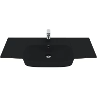 Раковина Creavit Saily SY100-00SM00E-0000 100x45 см, накладная, подвесная, черный матовый