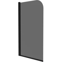 Шторка на ванну Knotlor Veil BS080TG0BL 80 см, профиль черный матовый, стекло тонированное 