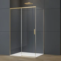 Душевой уголок Vincea Soft 2 VSR-3SO29013CLG 130x90 см, профиль золотой матовый, стекло прозрачное