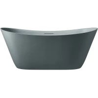 Ванна из литьевого мрамора AltroBagno Fiorina AltroBagnoFiorina090217GraniteGray 170x75 см, отдельностоящая, серый гранит