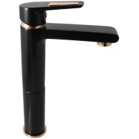 Смеситель для раковины Rav Slezak Colorado CO330.5CMATZ без донного клапана, золотой/черный матовый