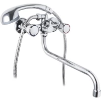 Смеситель для ванны Ekko E26020-2 универсальный, с душевым гарнитуром, хром