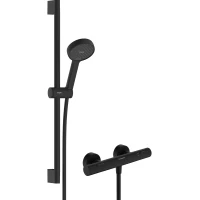 Термостат для душа Hansgrohe Activera Select S 28876670 с душевым гарнитуром, черный матовый
