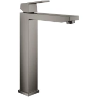 Смеситель для раковины Grohe Eurocube 23406AL0 без донного клапана, темный графит матовый