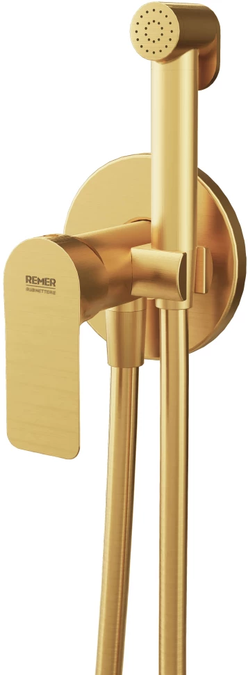Гигиенический душ Remer Infinity I65WBG со смесителем, золотой матовый