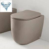 Унитаз приставной Kerasan Nolita 531981 безободковый, торнадо, фундук матовый