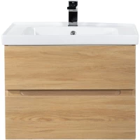 Тумба под раковину Art&Max Techno AM-Techno-700-2C-SO-LW674 67 см, подвесная, дуб мадейра