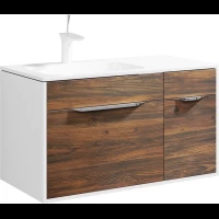 Тумба с раковиной крафт темный/белый глянец 91,8 см Aqwella 5 Stars Malaga SETMal.01.09/L/CD/Mal.09.04.D-L