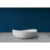 Ванна из литьевого мрамора Abber Stein AS9639 180x110 см, отдельностоящая, белый матовый