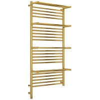 Полотенцесушитель электрический 1200x600 золотой МЭМ левый Сунержа Богема с полкой 3.0 03-5808-1260