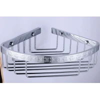 Полка для ванной Sanibano HL072/CR 22x22 см, угловая, хром