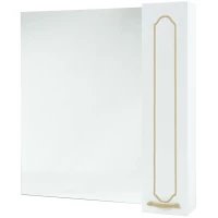 Зеркальный шкаф 84x80 см белый глянец золотая патина L/R Bellezza Тиффани 4610514000388