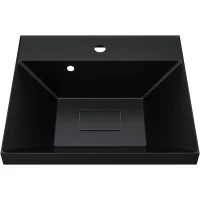 Раковина Uperwood Classic New RClassicNew50bg 50x45 см, накладная, черный глянец