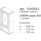 Шкаф одностворчатый серый матовый L Caprigo Jardin 10492L-B021 - 2