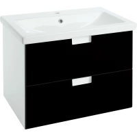 Тумба черный глянец/белый глянец 56,2 см Bellezza Пегас 4630409270047