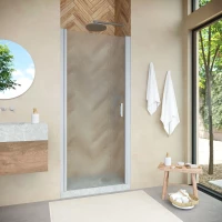 Душевая дверь Vegas Glass EP NOVO h2000 95 07 02 95 см, профиль матовый хром, стекло шиншилла