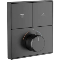 Термостат для ванны Wonzon & Woghand WW-INF362A-GM встраиваемый, темный графит матовый