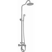 Душевая система Zorg Antic A 402DS-SL 200 мм, со смесителем, серебро