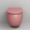 Унитаз подвесной Grossman GR-4411PIMS безободковый, с сиденьем микролифт, розовый матовый - 6