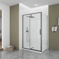 Душевой уголок Veconi Ottimo OP20GR-SP-100100-01-C9 100x100 см, профиль графит матовый, стекло прозрачное