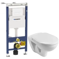 Комплект подвесной унитаз Santek Бореаль 1.WH30.2.205 + система инсталляции Geberit 458.125.11.1