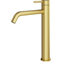 Смеситель для раковины Plumberia Selection IXO XO0052OB без донного клапана, золотой матовый