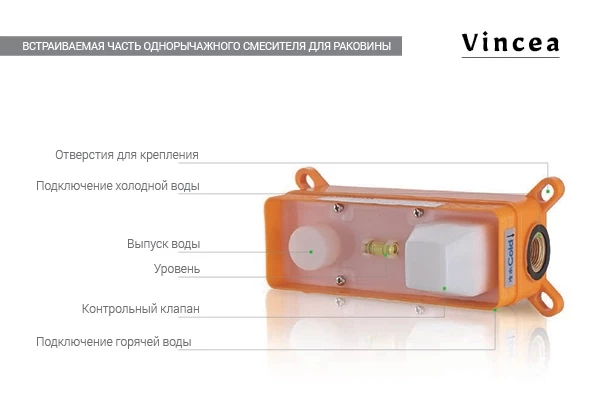 Смеситель для раковины без донного клапана Vincea Next VBFW-1N1MB - фото 4