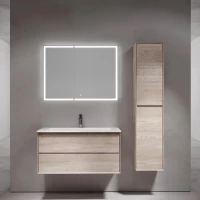 Комплект мебели Sancos Marmi 2.0 MR2.0100EG + CN7013 + MI100EG 101 см, подвесной, дуб галифакс