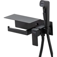Гигиенический душ Frap F2076-6 со смесителем, черный матовый