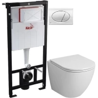 Комплект подвесной унитаз Grossman GR-4455S + система инсталляции AlcaPlast AM101/11203:1RUSSETM71