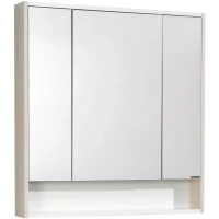 Зеркальный шкаф 80x86 см белый глянец/ясень фабрик Акватон Рико 1A215302RIB90