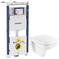 Комплект подвесной унитаз Roca Debba 346997000 + ZRU9302826 + система инсталляции Geberit 111.362.00.5