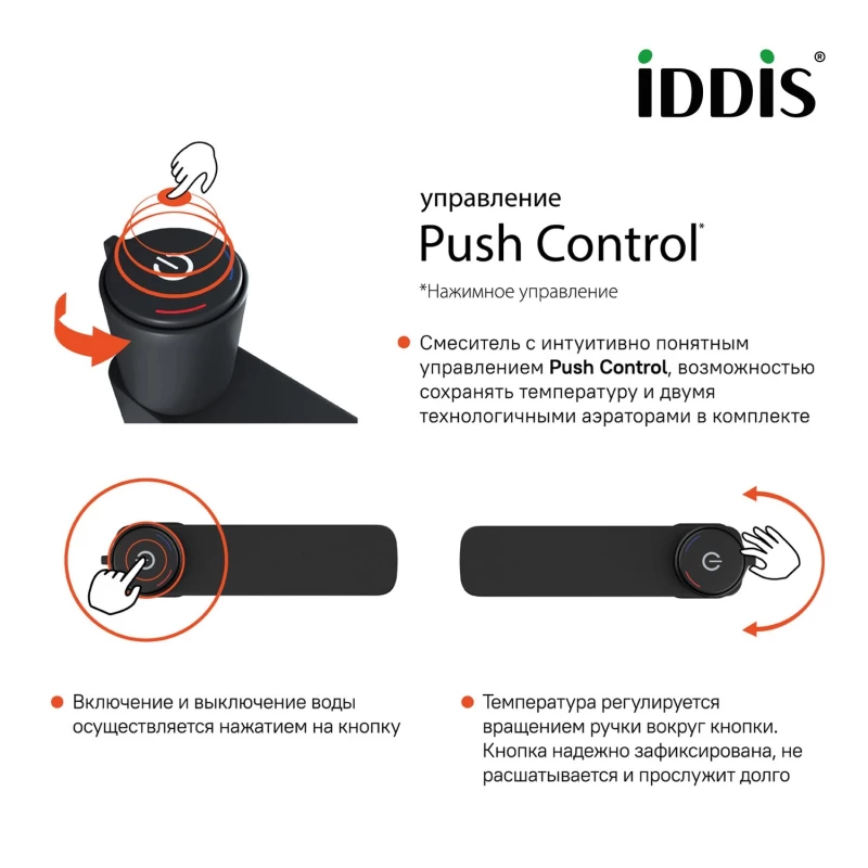 Смеситель для раковины IDDIS Slide SLIBLBTi01