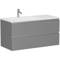Тумба под раковину Sancos Folk FL100LES 99,5 см L, подвесная, светло-серый матовый