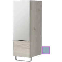 Полуколонна аквамарин матовый с зеркальной дверцей шарниры слева Jacob Delafon Odeon Up EB893G-M43