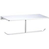 Держатель туалетной бумаги Wonzon & Woghand Eclipse WW-9156 с полкой для телефона, двойной, хром