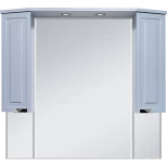 Изображение товара зеркальный шкаф misty терра п-тер02110-0501 109,5x100,1 см, с подсветкой, выключателем, серый матовый