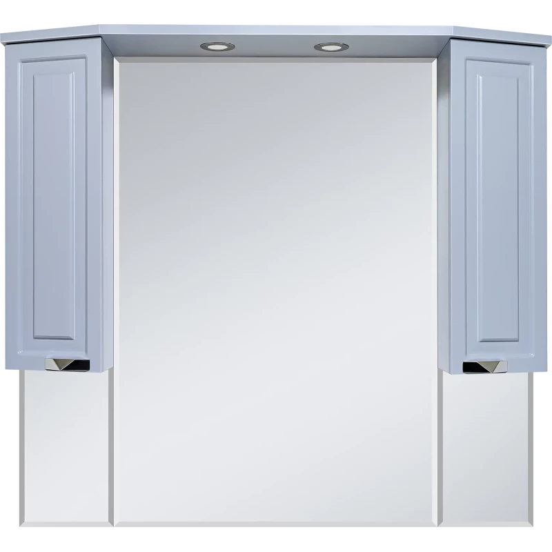 Зеркальный шкаф Misty Терра П-Тер02110-0501 109,5x100,1 см, с подсветкой, выключателем, серый матовый