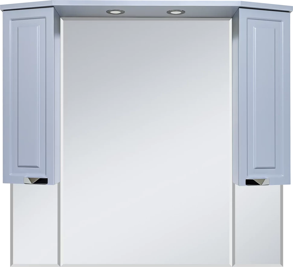 Зеркальный шкаф Misty Терра П-Тер02110-0501 109,5x100,1 см, с подсветкой, выключателем, серый матовый с терра сов
