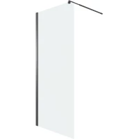 Душевая перегородка Niagara NG-551-80BLACK 80 см, профиль черный матовый, стекло прозрачное